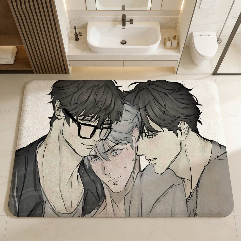 Nerd Project Bl Anime Room Mats Anti-slip Absorb Water Long Strip Cushion Bedroon Mat Household Carpets