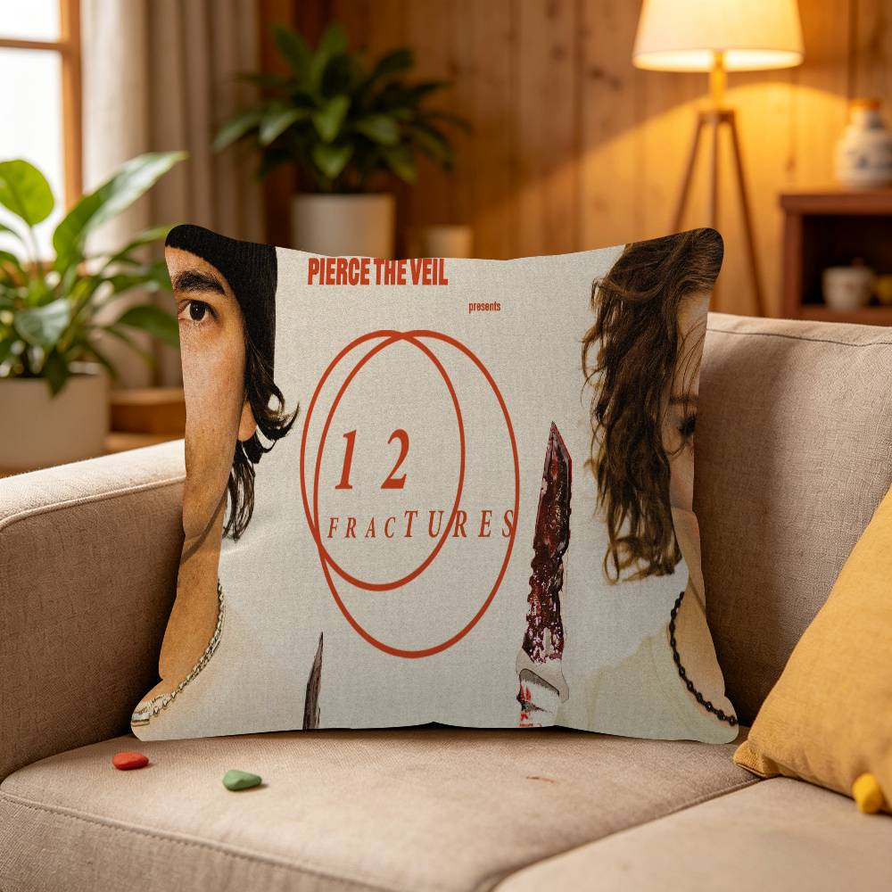 P-Pierce The Veil Band Pillow Cushion Cover Pillowcase Living Room Sofa Home Decor Customized