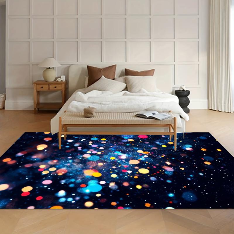 Cosmic Bokeh Galaxy E-sports Room Rug Non-Slip E-sports Chair Carpet Soft Rugs for Bedroom Home Decor Carpets for Living Room