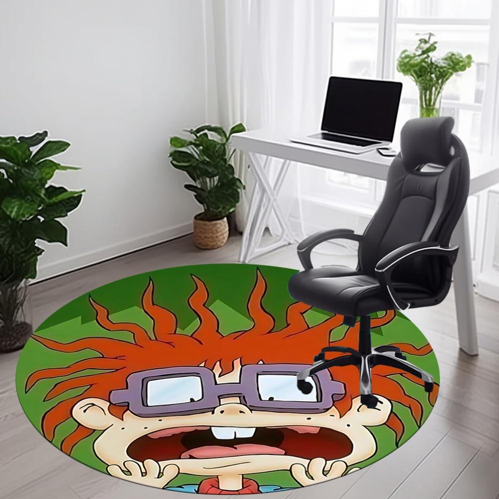 1PC Rugrats Office Round Rug, Non-slip, Soft and Durable Office Rug for Interior Decoration, Perfect for Office, Beautiful Decoration