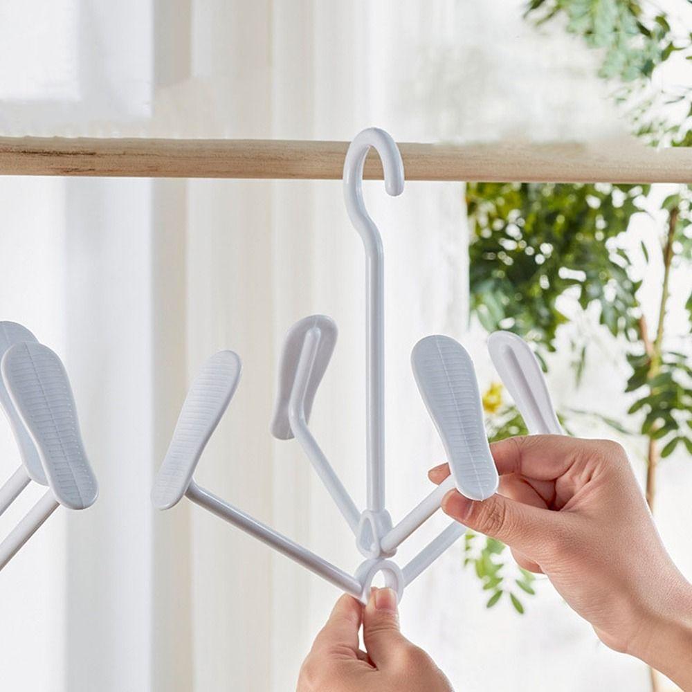 Stackable Shoe Drying Hanger Rotatable Shoe Storage Organizer Windproof Shoe Drying Rack  Necktie