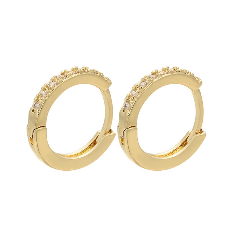 ZHUKOU high quality 13x14mm crystal earrings for women summer jewelry accessories fashion Gold earrings model:VE82