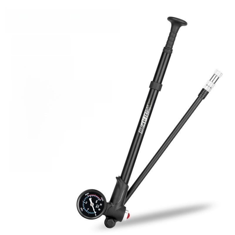 Fiets Voorvork Pomp Aluminiumlegering Hoge Druk Luchtpomp Voor Mountainbike Onderhoud