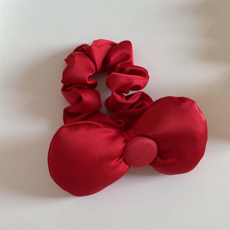 Noi Elastice de Păr Colorate cu Fundă Coreene pentru Femei, Dulci, Culoare Solidă, Satin, Elastice pentru Coadă de Cal, Accesorii de Păr