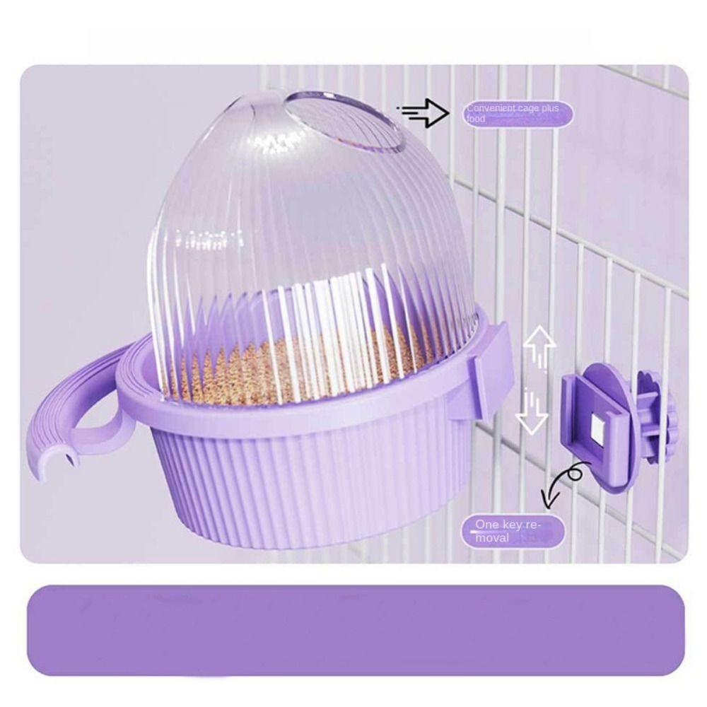 with Lid Parakeet Anti-Splash Food Box Hanging Parrot Food Trough Bird Feeder Dispenser  Bird