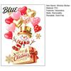 Christmas Atmosphere Decors Snowman Window Cling with Heart Shaped Balloon and Gift Box Design Removable Static Glass Sticker Home Decorations