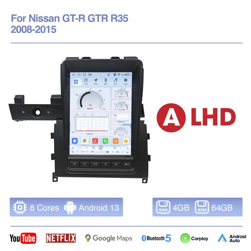 

10.4inch Android13 For Nissan GT-R GTR R35 2008-2015 Car Multimedia Video Player GPS Navigation AUTO Radio 4G Carplay 360 Stereo