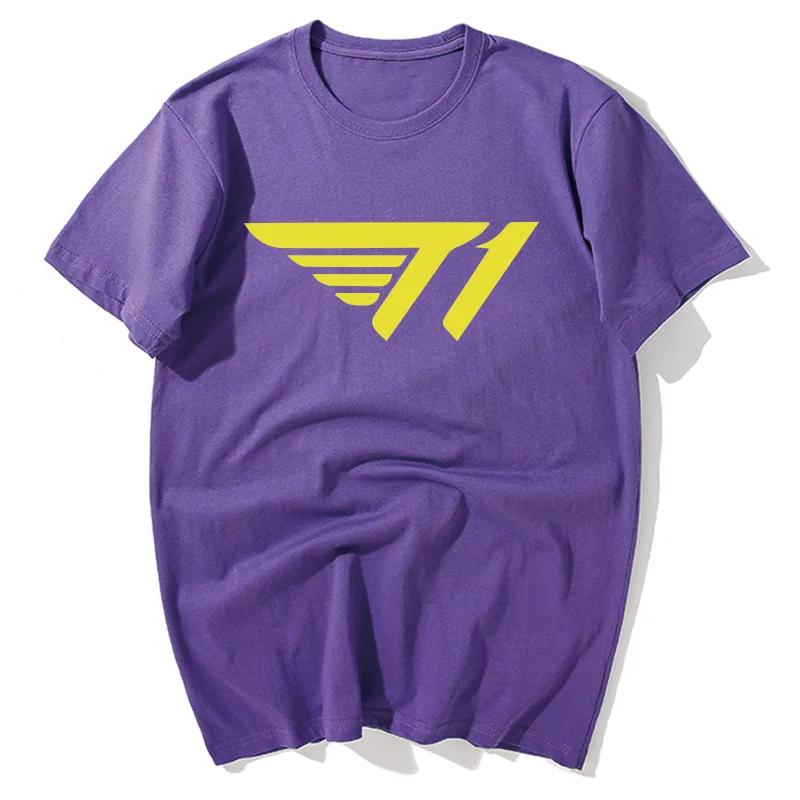 Alliance Game SKT T1 Team Uniform Faker Neues Herren- und Damen Skt1 Peripherie Kurzärmeliges Lockeres Baumwoll-T-Shirt Grafik-T-Shirts