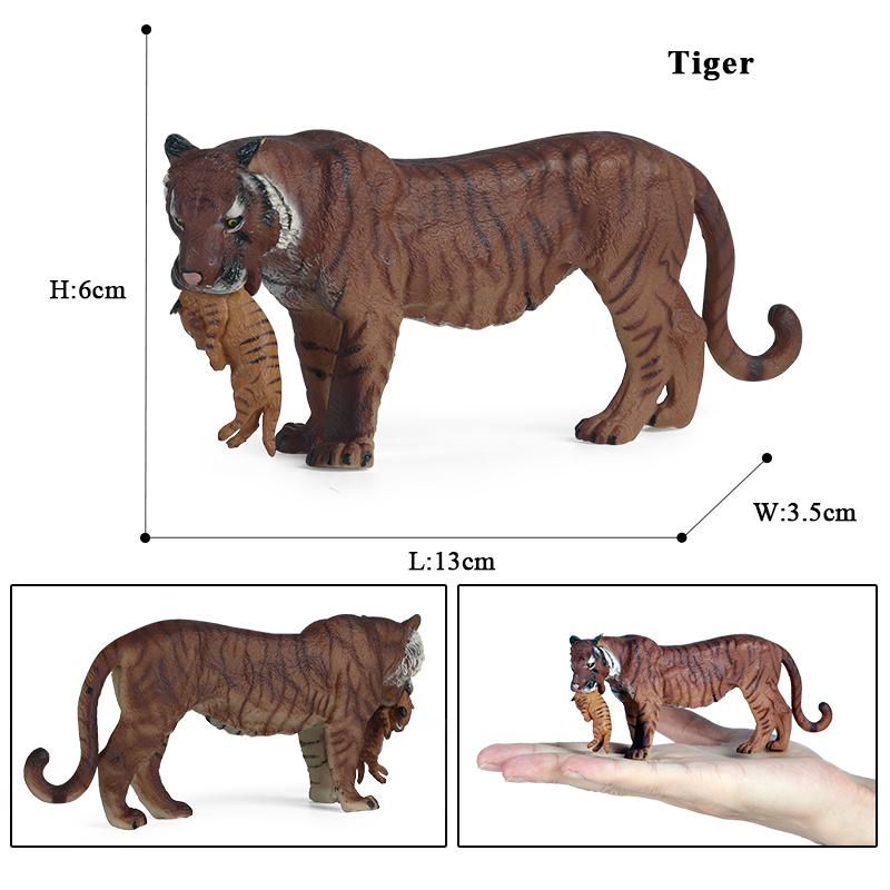 Oenux Original African Wild Animals Simulation Savage Bengal Tiger Siberian Tiger White Tiger Lion PVC Model Educational Toys