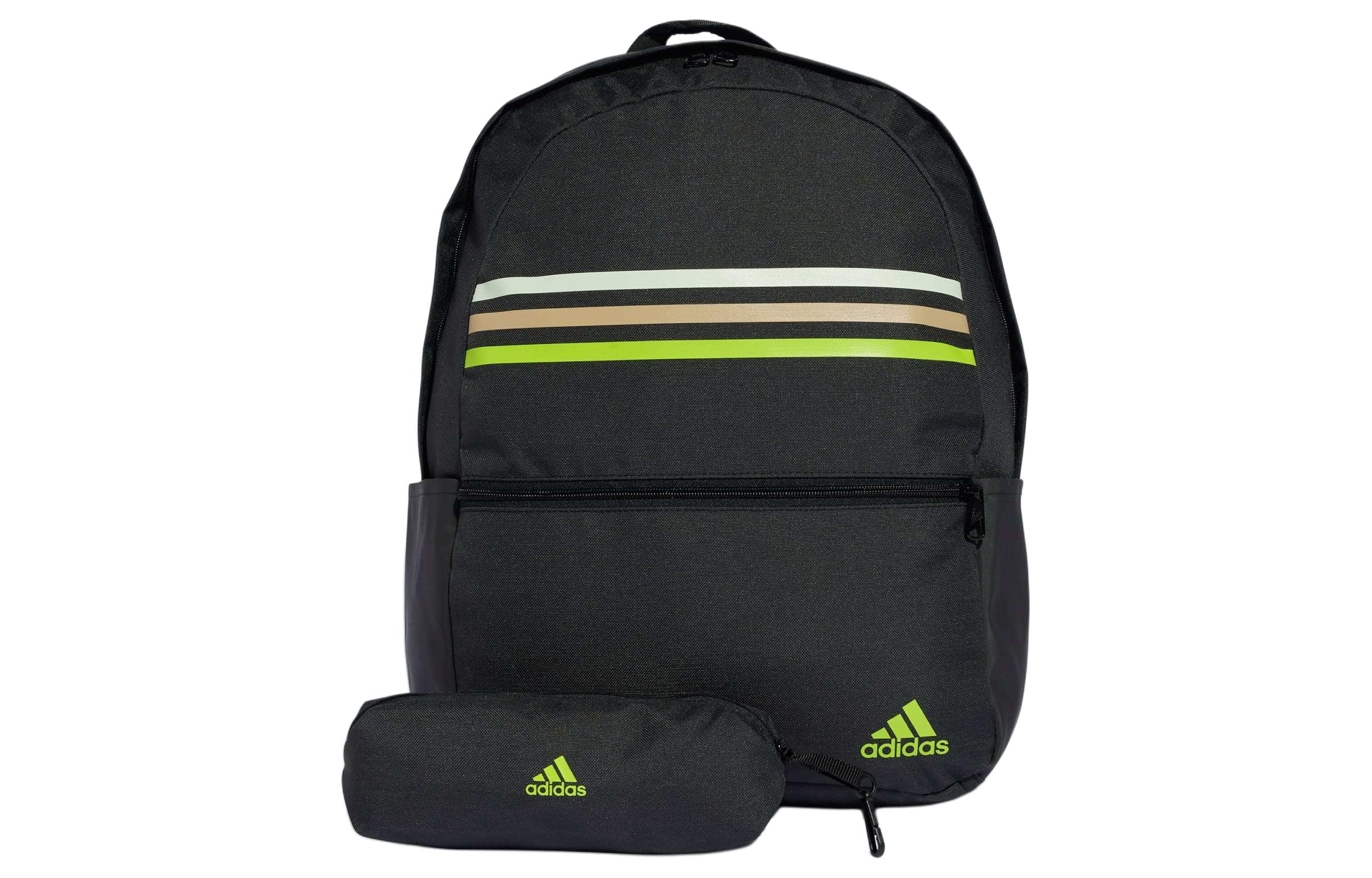 Adidas Recycled Polyester Plain Weave Fabric Backpack Unisex Black IP9846