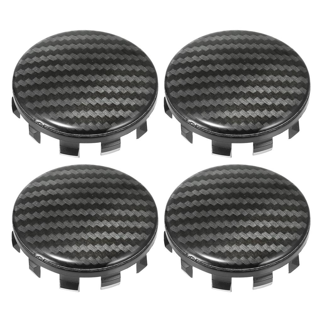 uxcell Bilhjul Sentraldeksel Universelt Dekknavdeksel Karbonfibermønster 56mm OD 4 stk