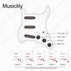 Musiclily SSS Strat Pickguard for Ceramic Humbucker Strat Electric Cream Pro-SE ST-DPHC Pre-wired Single-Size Guitar, 3-Piece