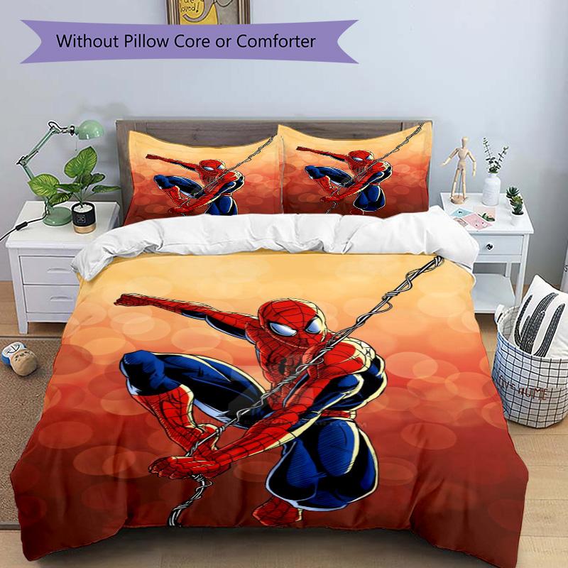 Spiderman High Print 3Pcs Bedding Setduvet Cover With 2 Bedropillowcase Home Birthday Gift