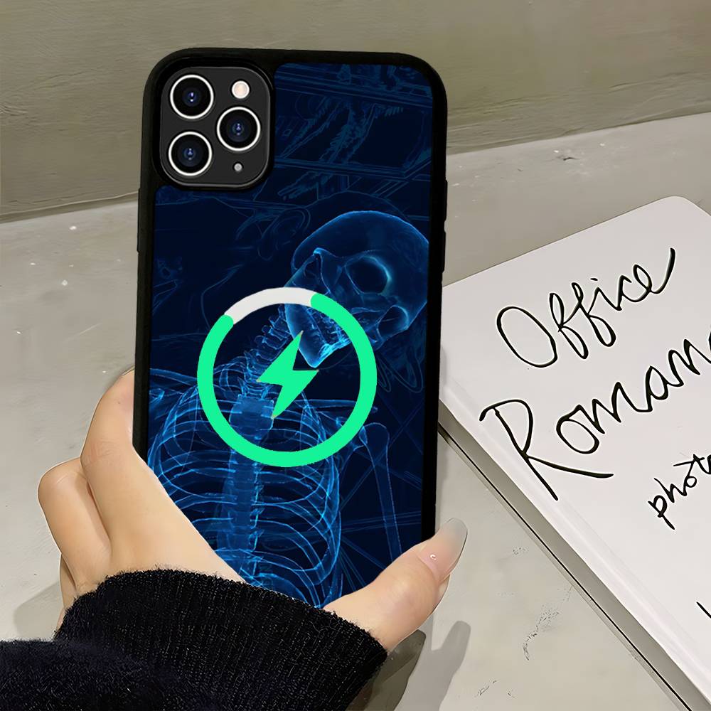Radiological Human Organs Skeleton For Magsafe Magnetic Case For IPhone 17 Air 16 15 14 13 12 11 Pro Max Plus Wireless Charging