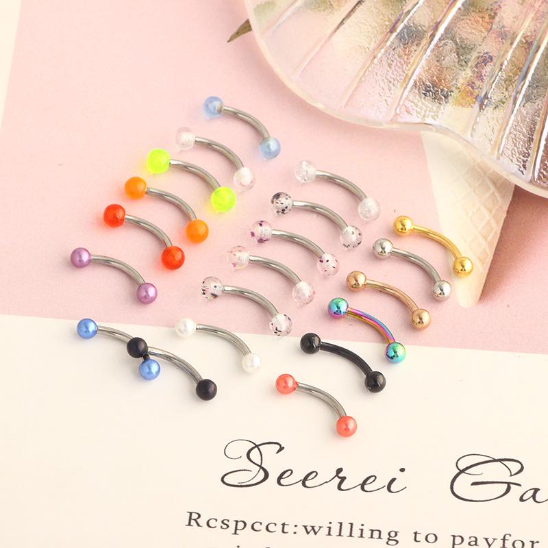 Set 10 Piese Cercei Fashion & Inele Sprânceană din Oțel Inoxidabil 16G cu Zirconiu