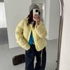 Puff sense crew neck down jacket women's winter new product small age reduction warm white duck down short bread