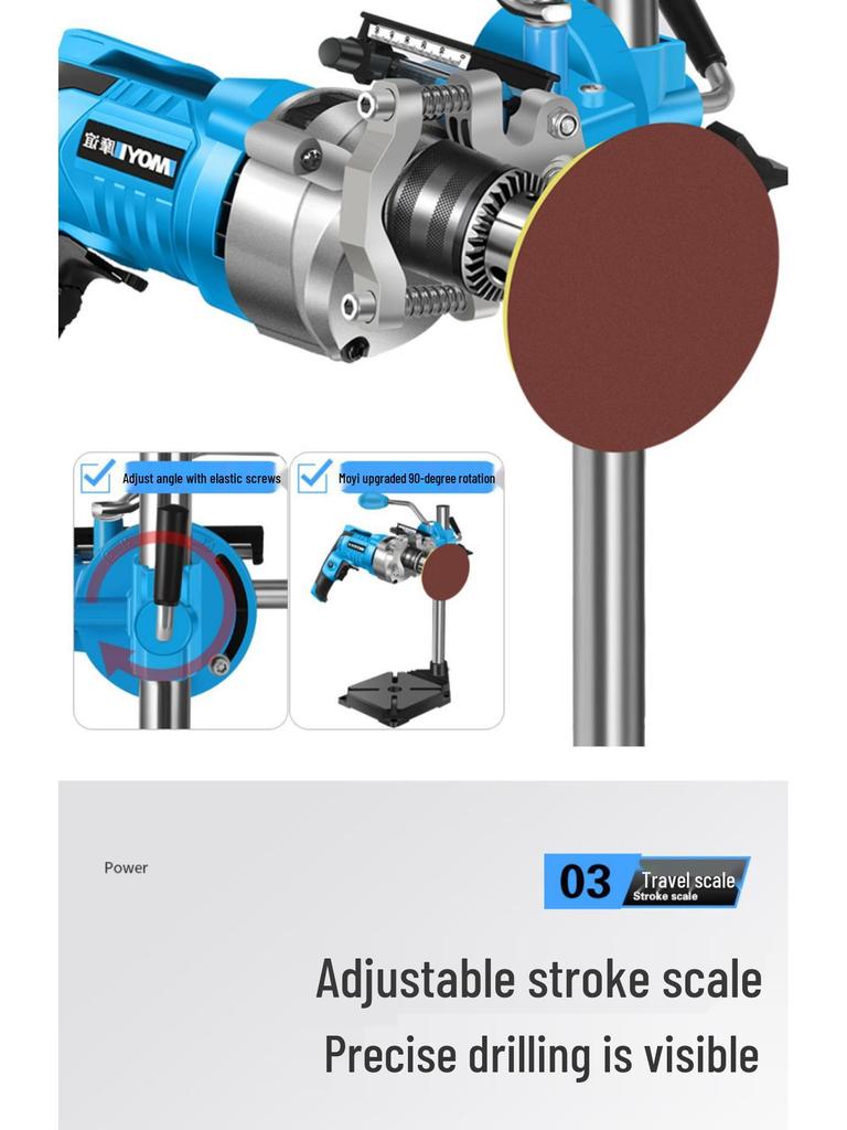 Compact Multi-Functional Electric Drill Stand for Industrial & Home Use