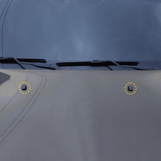 For 2017-2025 Jeep Compass Carbon Fiber Exterior Front Wiper Nozzle Cover Trim2*