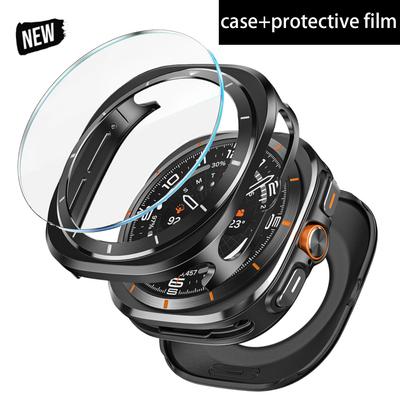 Protective Film+Aluminium Alloy Protective Case Cover Samsung Galaxy Watch Ultra 47mm Metal Case for GALAXY ULTRA Rugged Case
