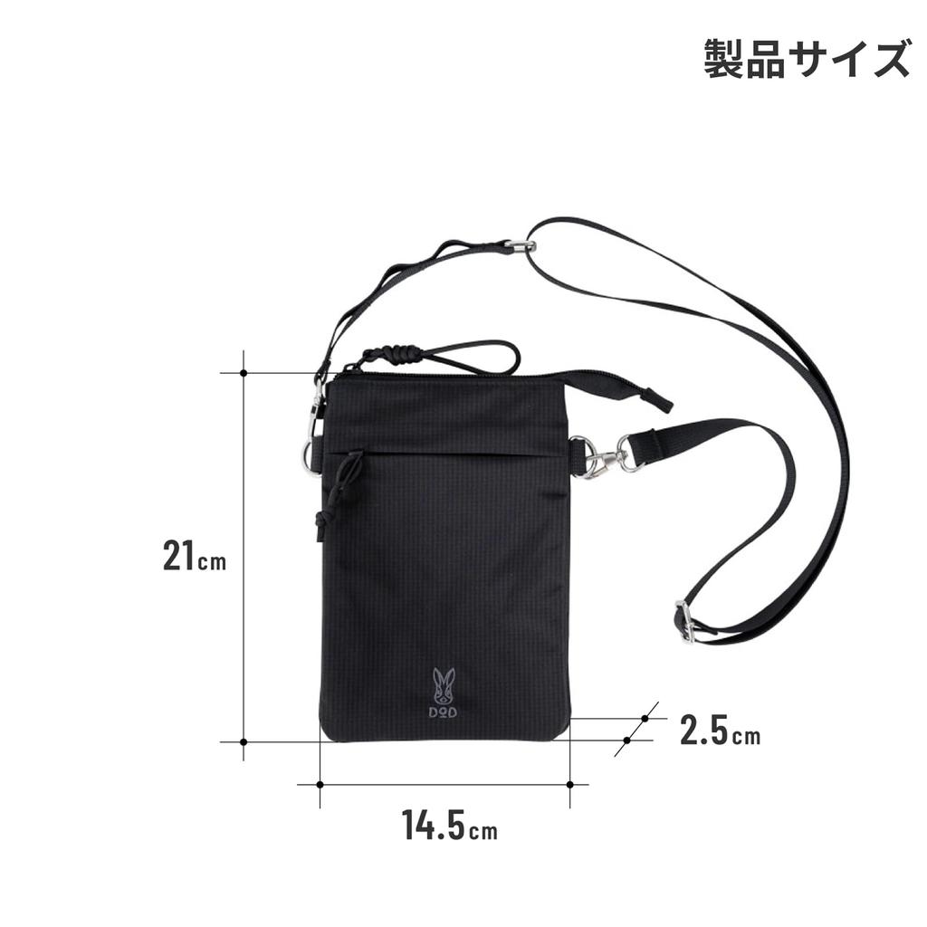 DOD Choisako Sacoche Shoulder Smartphone Shoulder Bag for Crossbody Vertical Travel Bag, Water-Repellent, Women, Bag, Style, Lightweight, Wallet, Bag,