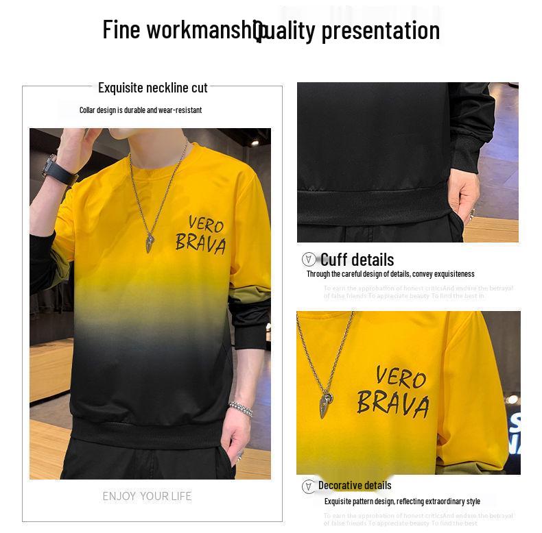 Pánská trendy jarní/podzimní ležérní sportovní svetrová souprava