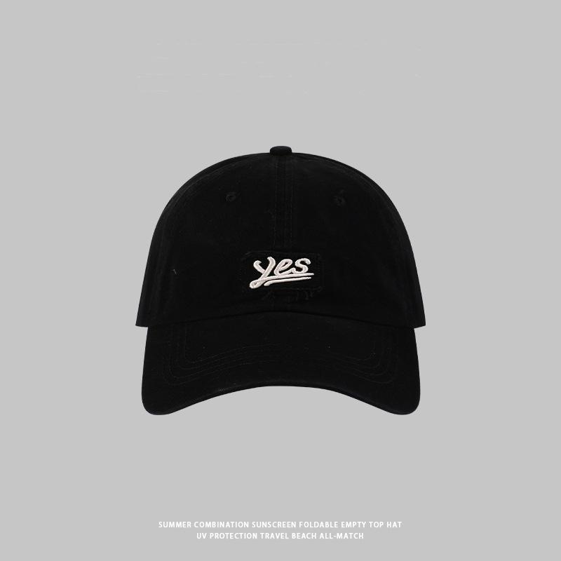 

Washed embroidery letter soft top baseball cap children s autumn new versatile sunshade couple cap men s tide Adjustable