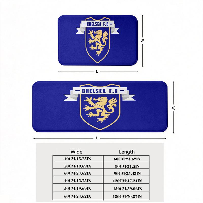Chelsea FC Print Flannel Kitchen Mat Christmas Soft Area Rug Non Slip Floor Carpet Home Decoration