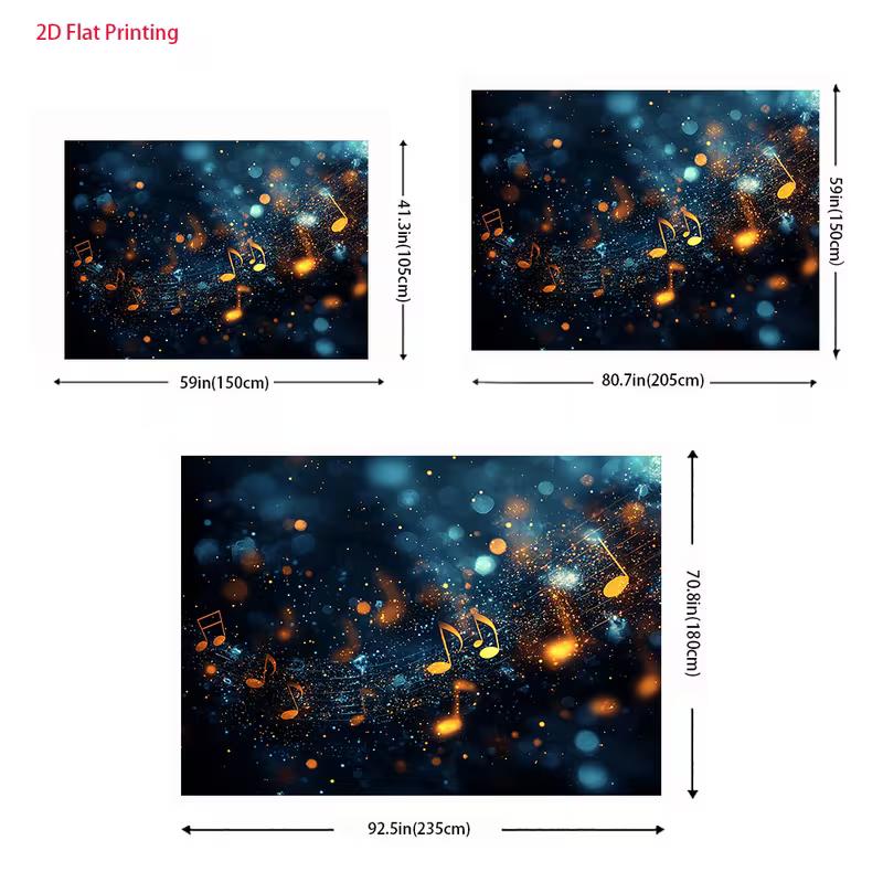 2D Musical Themed Backdrop for Stage, Party or Live Performance Photoshoot
