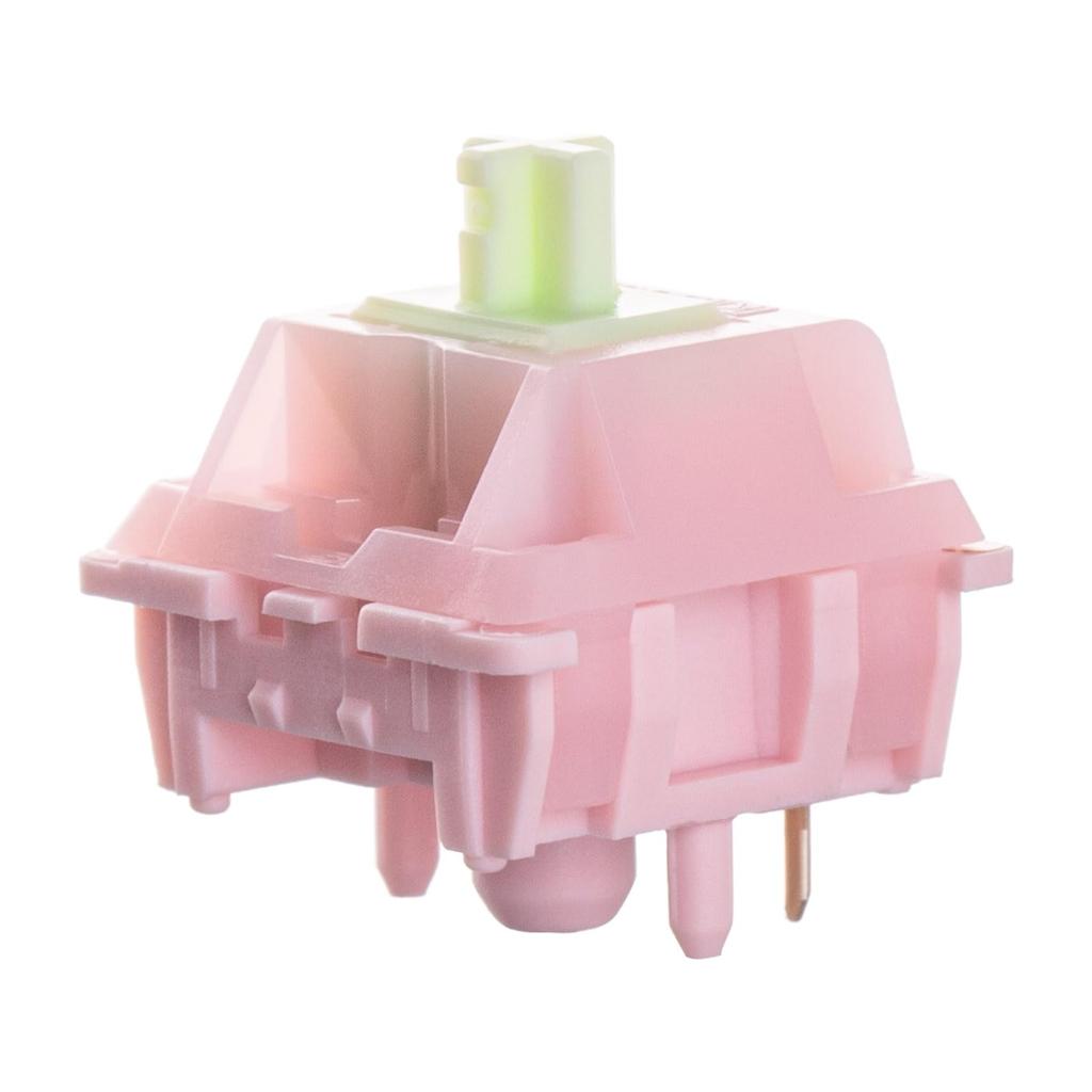 KiiBoom X Strawberry Jam 1986 Linear Mechanical Switch Set, 5-Pin, 40gf, 35-Piece Set, Strawberry Jello Switches for Mechanical Gaming Keyboards,