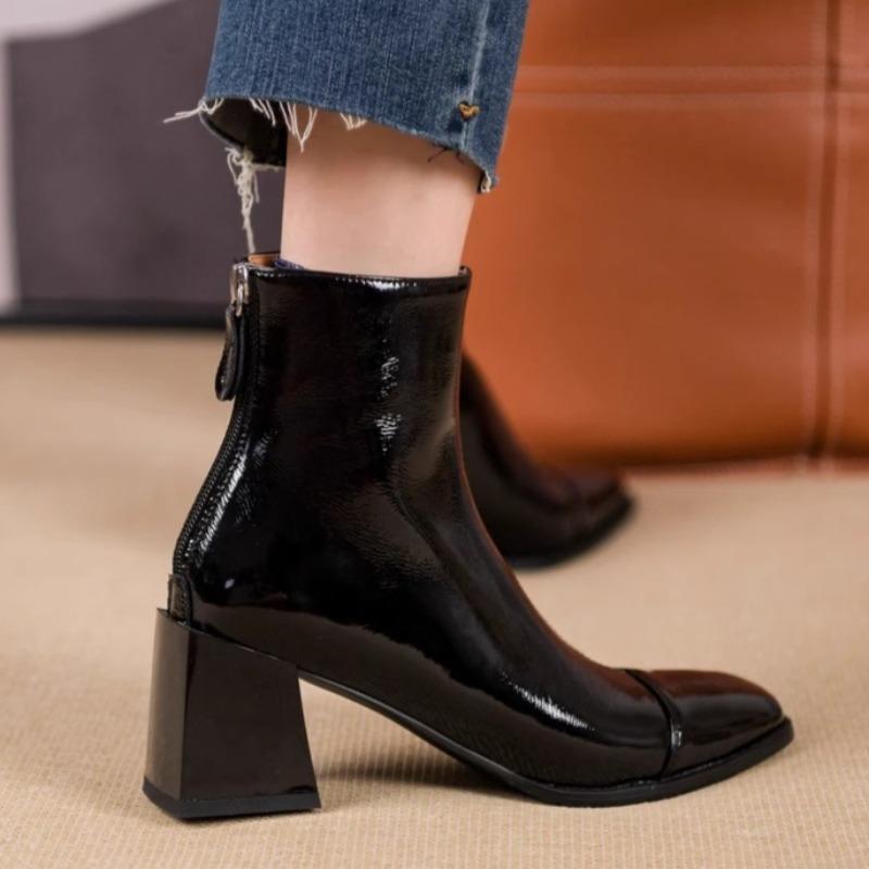 High Heels Women Short Boots Ankle Fashion Chunky Shoes New Trend Sexy Pumps  Winter Goth Heeled Woman Chelsea Botas Mujer