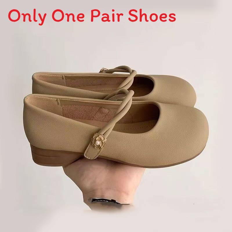 Classic Mary Jane Flat Shoes For Women With Striped Pu Upper Perfect For Spring Daily Wear