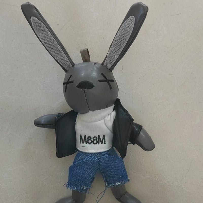 

Toy Rabbit Bunny Black White Plush Soft And Cozy Stuffed Big Animal Doll Gift чёрный