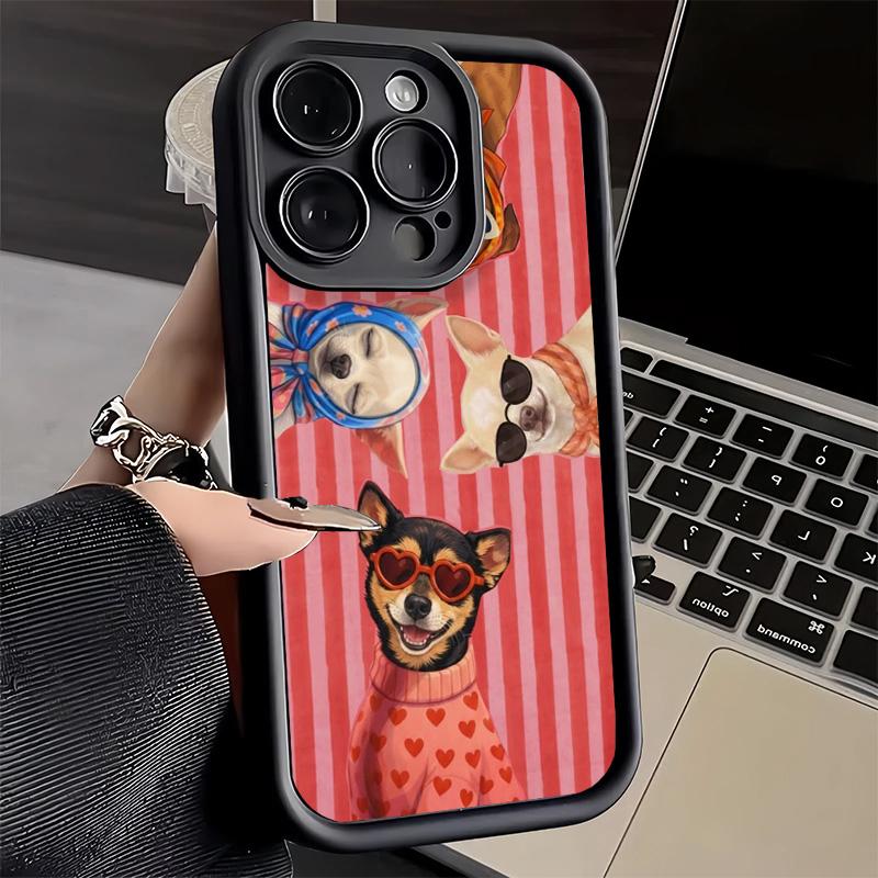 Phone Case for iPhone 17 Air 16E 15 16 Pro Max Chihuahua Puppy Teacup Dog Cover 14 Plus 13 12 Mini Soft Shell Silicone Fundas