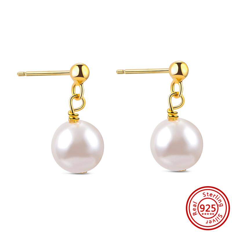 Orecchini a cerchio a cuore in argento sterling 925 100% scintillante lussuoso semplice moda momento perla donna gioielleria raffinata regalo per festival