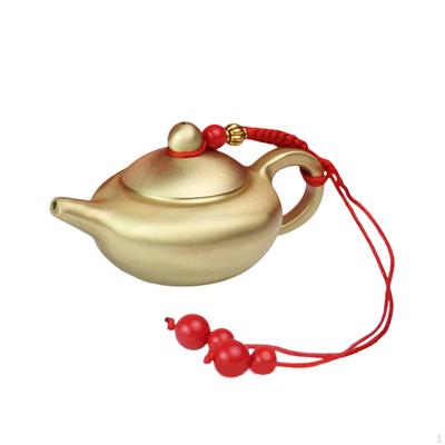 Brass Teapot Mini Birthday Gift Desktop Ornament Figurine Tea Ceremony for Cabinet Fireplace