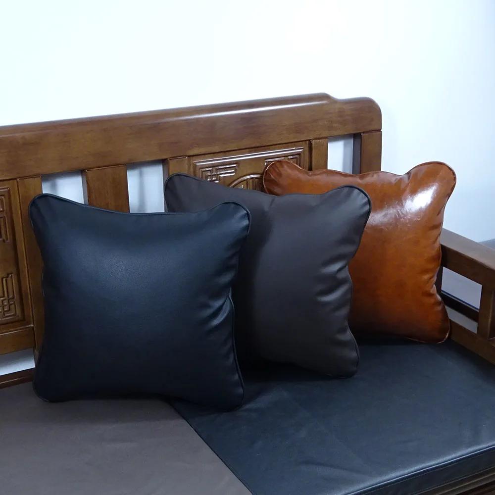 1Pcs PU Leather Cushion Cover Pillow Cover Nordic Decorative Pillows for Sofa Living Room Home Decor43x43/50x50cm Pillowcase