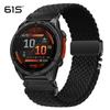 61S Elastisches Paracord Uhrenarmband für Garmin Fenix 8, 7X Pro, 955, 965