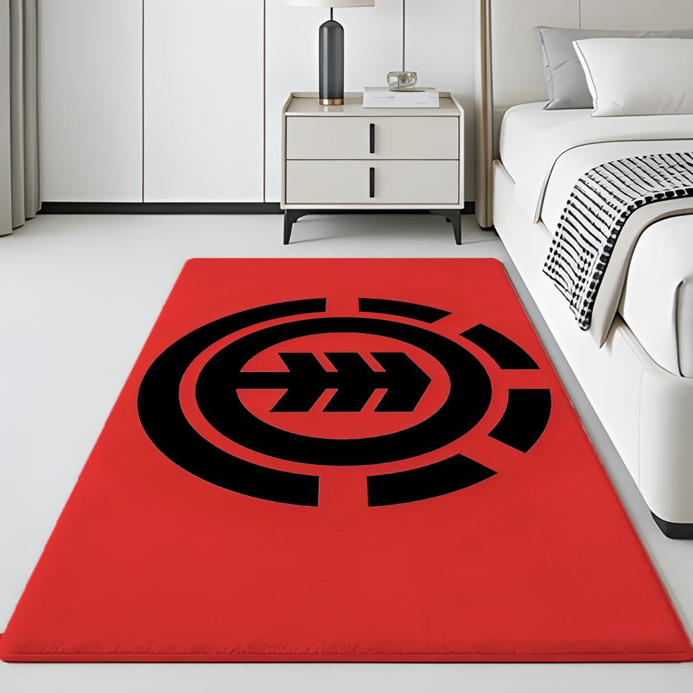 Fashion E-Element Skateboards Logo Floor Mat Soft Flannel Entrance Door Mat Non Slip Absorbent Bathroom Bedroom Floor Rug