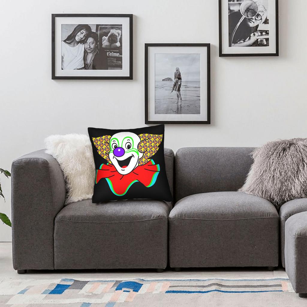 Pillow Case Funny Clowns B-Bozoeds Comfy Pillow Cover For Living Room Chair Retro Trendy Pillowcases