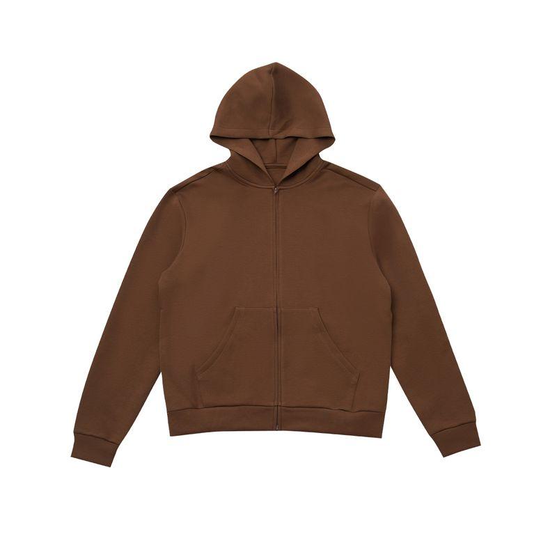 

Тяжелый кардиган с воздушным слоем, свободный повседневный свитер с капюшоном Dark brown L