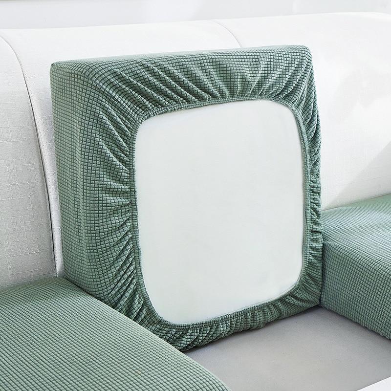 New Jacquard Sofa Seat Cushion Cover Polar Fleece Chair Covers Stretch Washable Removable Slipcover Sofa Protector 1/2/3/4 Seat