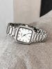Neue Modeuhr im Vintage-Stil für Damen, Leopardenmuster, quadratisches Gehäuse, Edelstahl, Damen-Quarz-Armbanduhr, Uhr, Geschenk