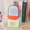 Oxford Fabric Student Pencil Case With Removable Magic Tape Large Capacity For School Supplies