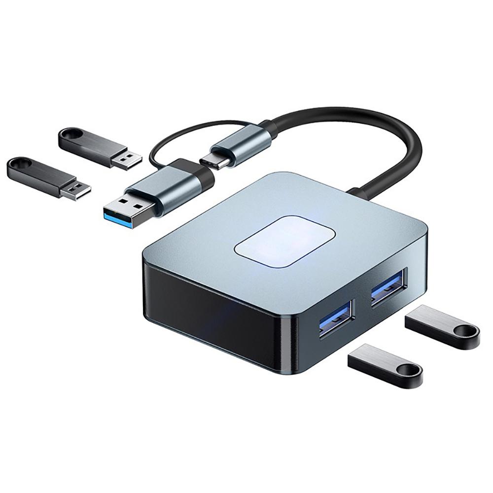 10Gbps USB3.2 Gen2 Type C 4-Port Hub USB-C To 4×USB3.2 Docking Station for MacBook Pro Air Chromebook Notebook Laptop Desktop PC