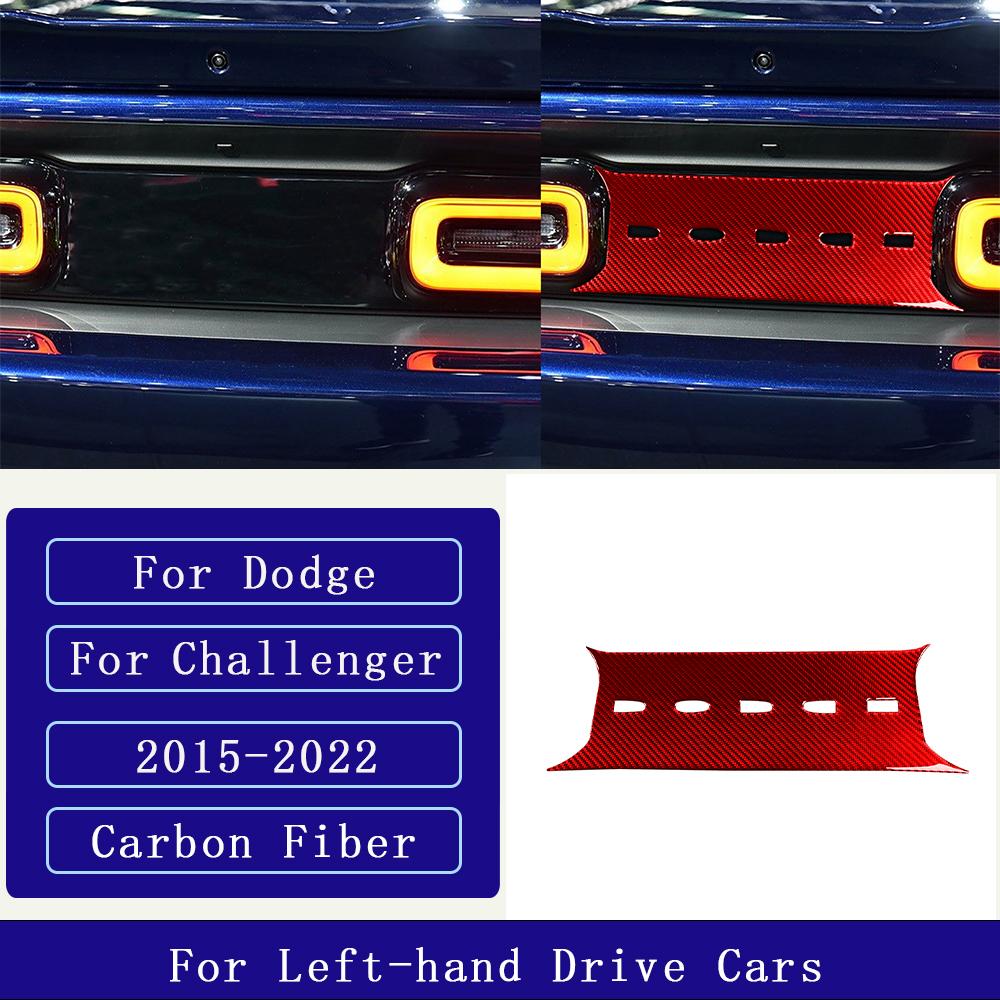 For Dodge Challenger SRT SXT 2015-2025 Carbon Fiber Rear Trunk Tailgate Logo Panel Car Accessories c Exterior Decorative Stickers