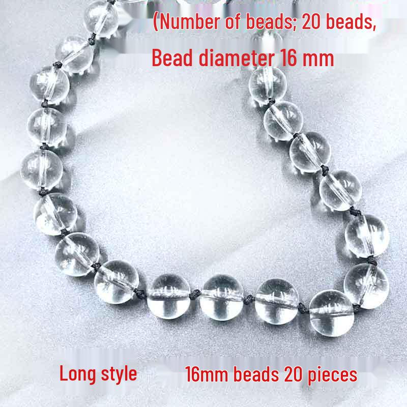 Rear Garden Crystal Glass Anal Plug - Super Long Ice Bead Massager for Men & Women