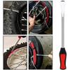 13Pcs Motorcycle Tyre Repair Tool,11.5" Tire Spoon Changer Tools Set With 3 Tire Levers Spoon & 2 Sleeves & 6 Valve Core & Wrench, Tire Tool Kit
