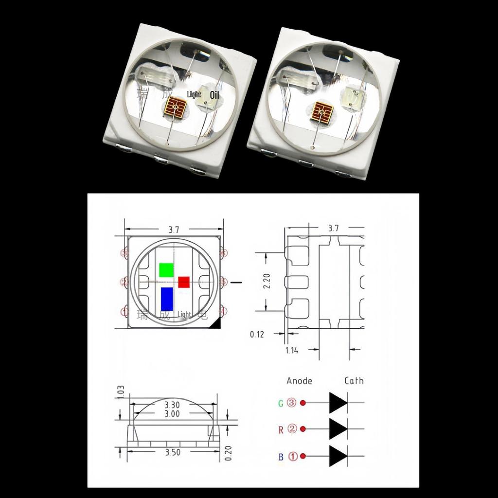 3535 SMD LED Lamp Beads: 1W/3W/5W, High-Brightness, Multi-Color Options for Flashlights and Car Lights
