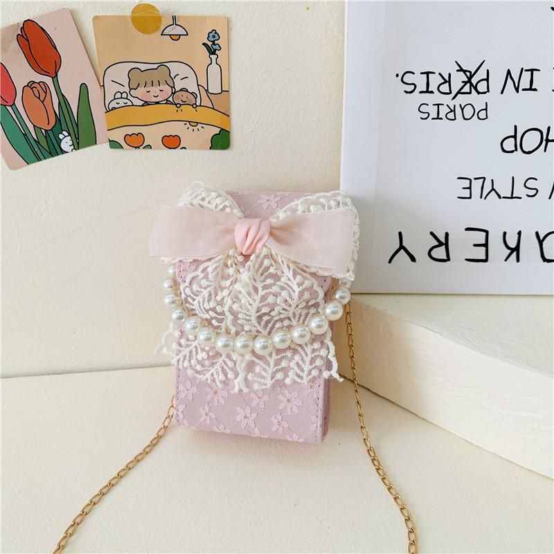 

Девушка цветок маленькая сумка 2025 лето новый тренд сумка-мессенджер кружево бант плечо мобильный телефон сумка