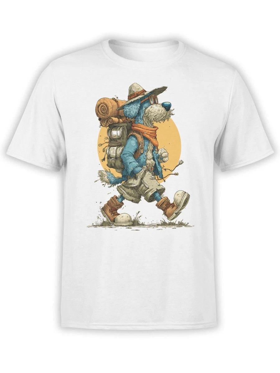 FANTUCCI Trail Hound T-Shirt | Funny Hiking Dog Tee | Unisex L